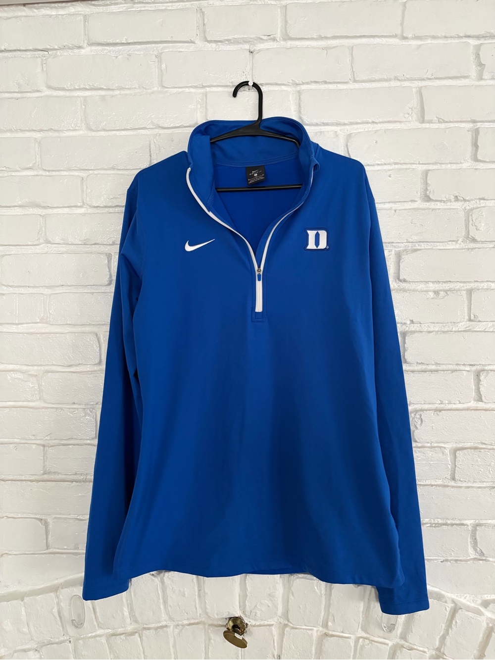 Men’s Duke ncaa quarter zip Nike dri fit size extra large blue